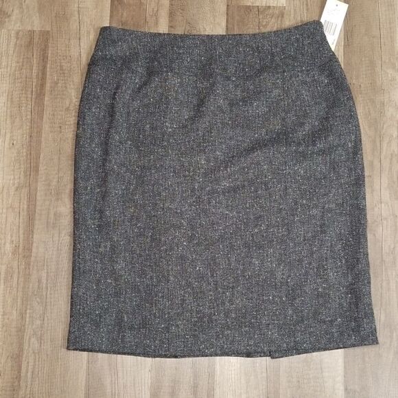 Anne Klein stretch black multi colored skirt - Picture 1 of 5